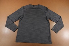 DSG Men’s Size Large Charcoal Striped Long Sleeve Crew Neck Pullover T-Shirt New