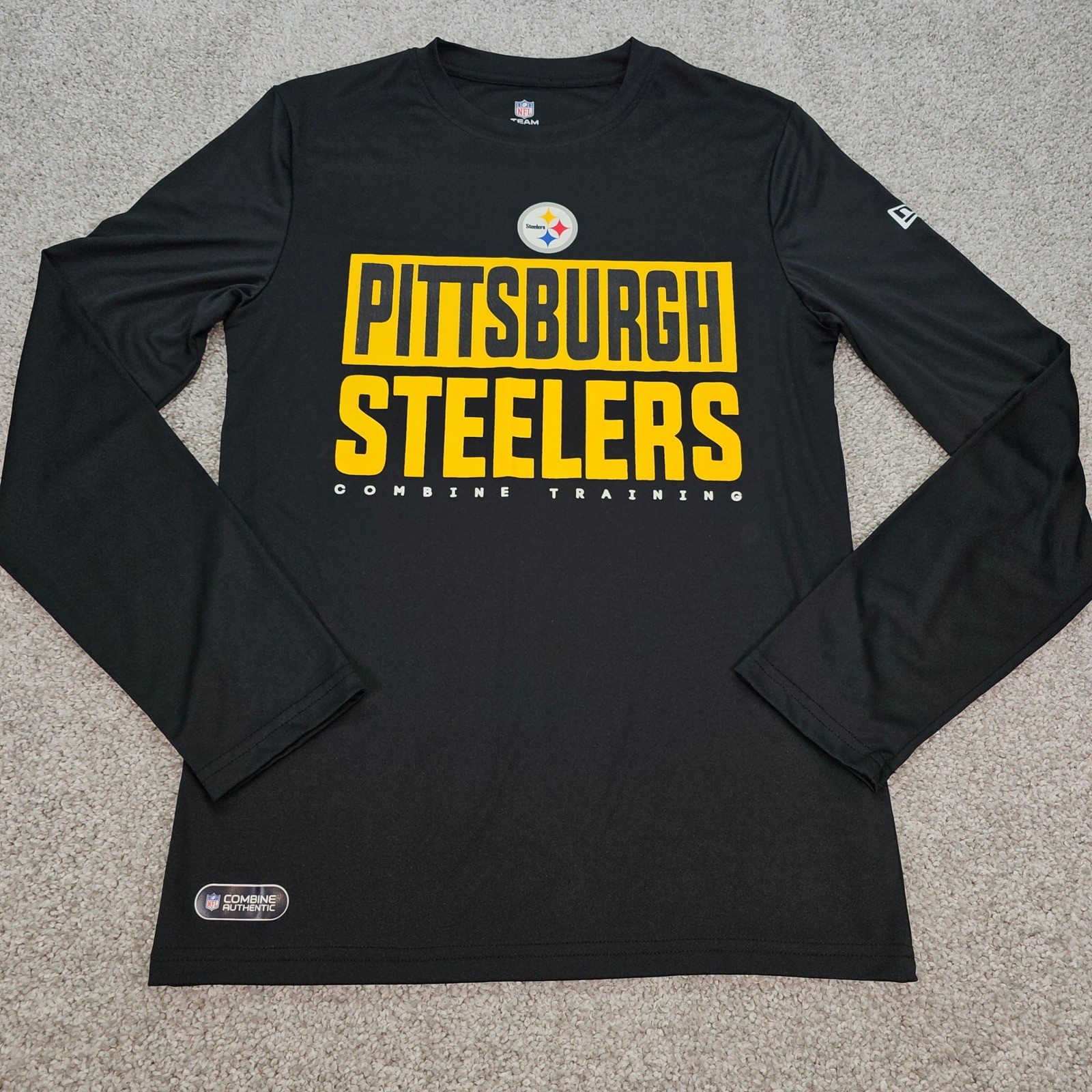 Pittsburgh Steelers NFL Combine Training Long Sleeve Shirt New Era EUC gallery