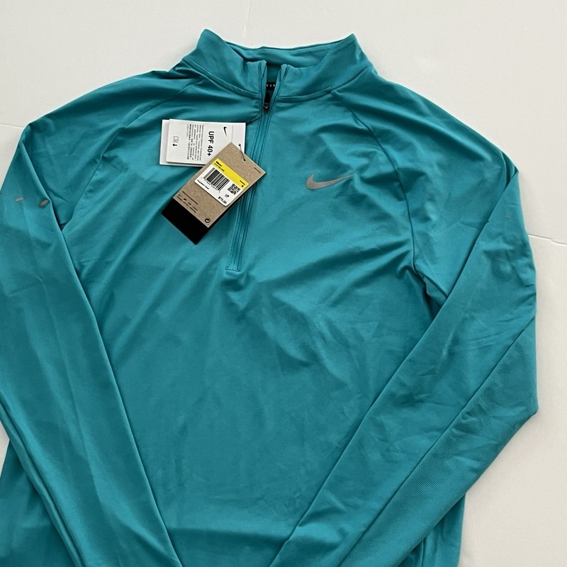 Nike Stride Dri-FIT 1/4 Zip Running Shirt Mens Small S Aqua Turquoise HV2180-345 gallery