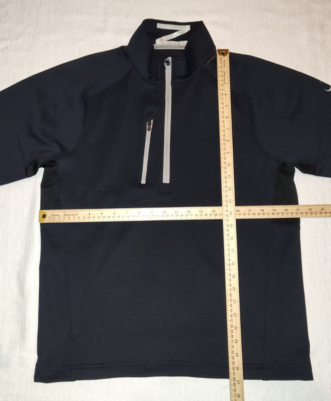 NICE Zero Restriction Men's Black 1/2 Zip Performance Golf Shirt Top Medium M gallery