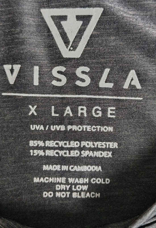 Vissla Twisted Long Sleeve Rashgaurd Shirt Lightweight Mens XL Black gallery