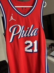 Authentic Joel Embiid Philadelphia 76ers Jersey Jordan Brand Statement Edition