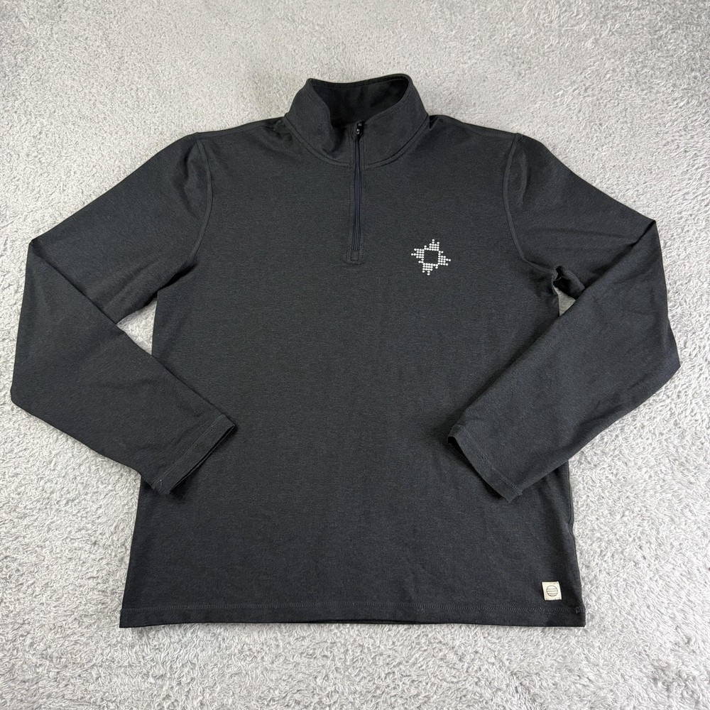 Marine Layer Pullover Men Small Gray Weekend Sport 1/4 Zip Athletic Performance