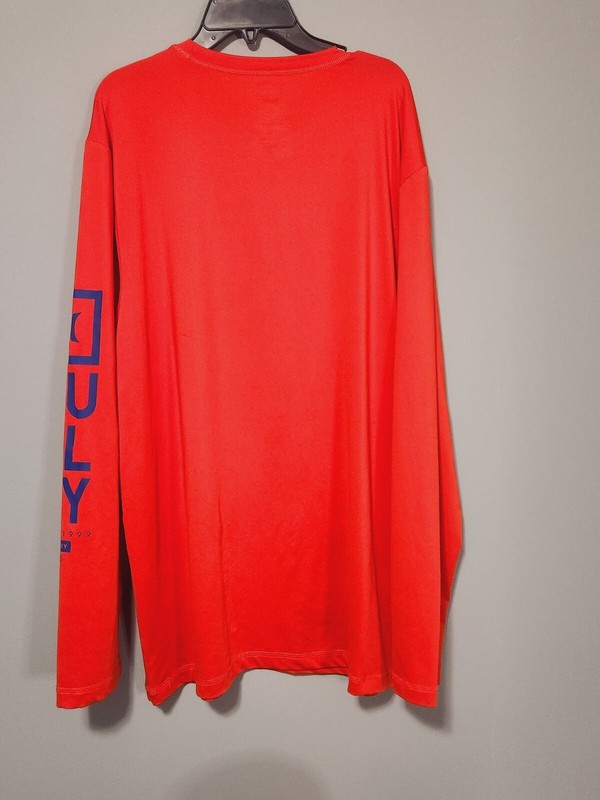Mens Hurley Long Sleeve Athletic Shirt Size Large Red Blue Est. 1999 MFG gallery