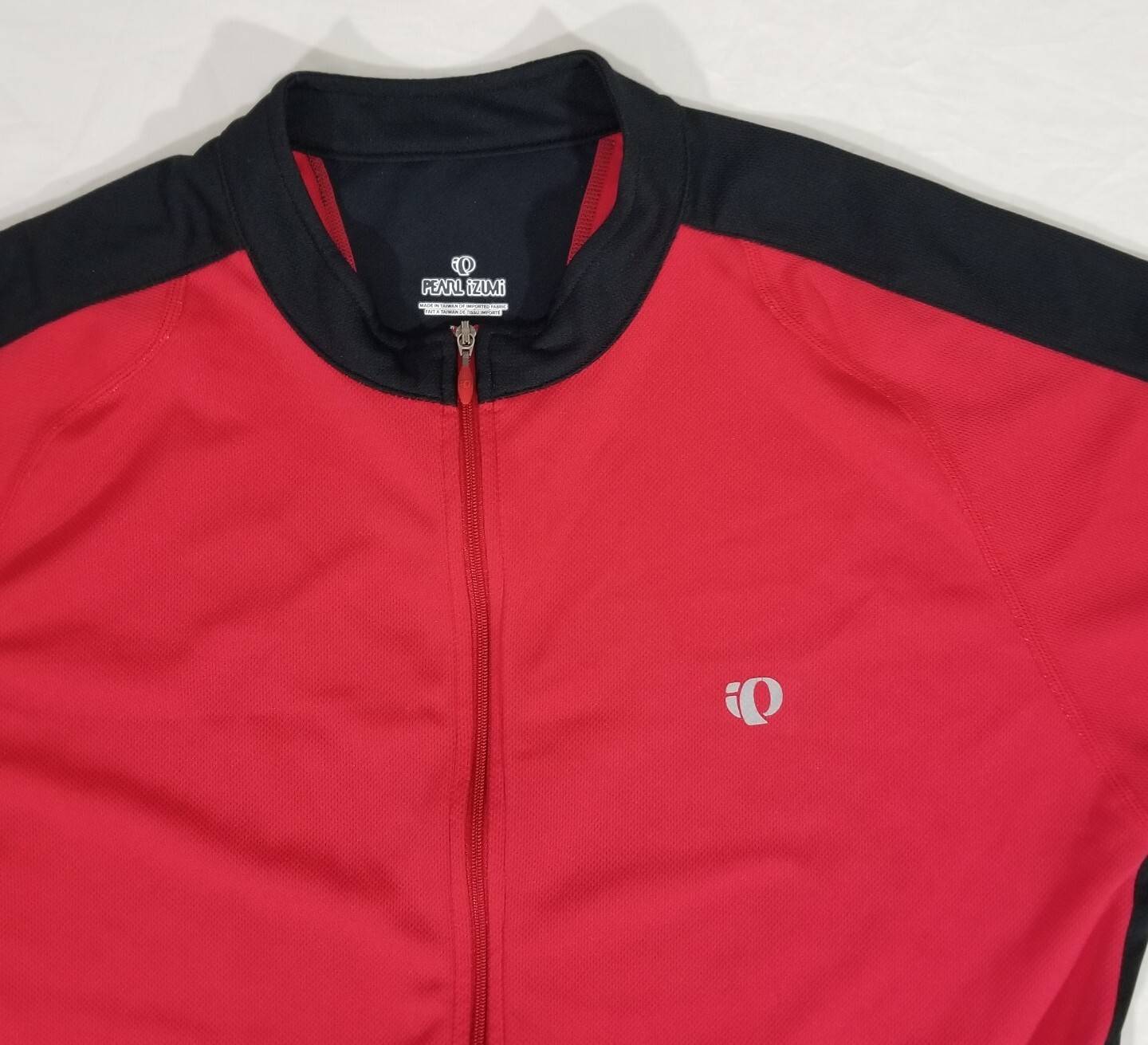 Pearl Izumi Cycling Jersey Red Black Full Zip Short Sleeve Shirt Top Mens L gallery