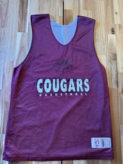 Cougars Basketball Maroon White Reversible Practice Jersey Size Medium M