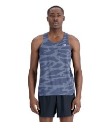 Men’s New Balance Light Speed Racing Singlet Running Top Camo New Medium Gray