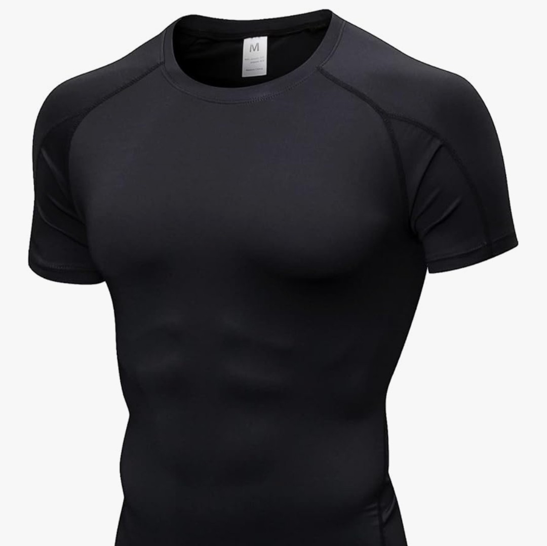 Men's Bodybuilding Sports Tight T-shirt Summer Compression gallery