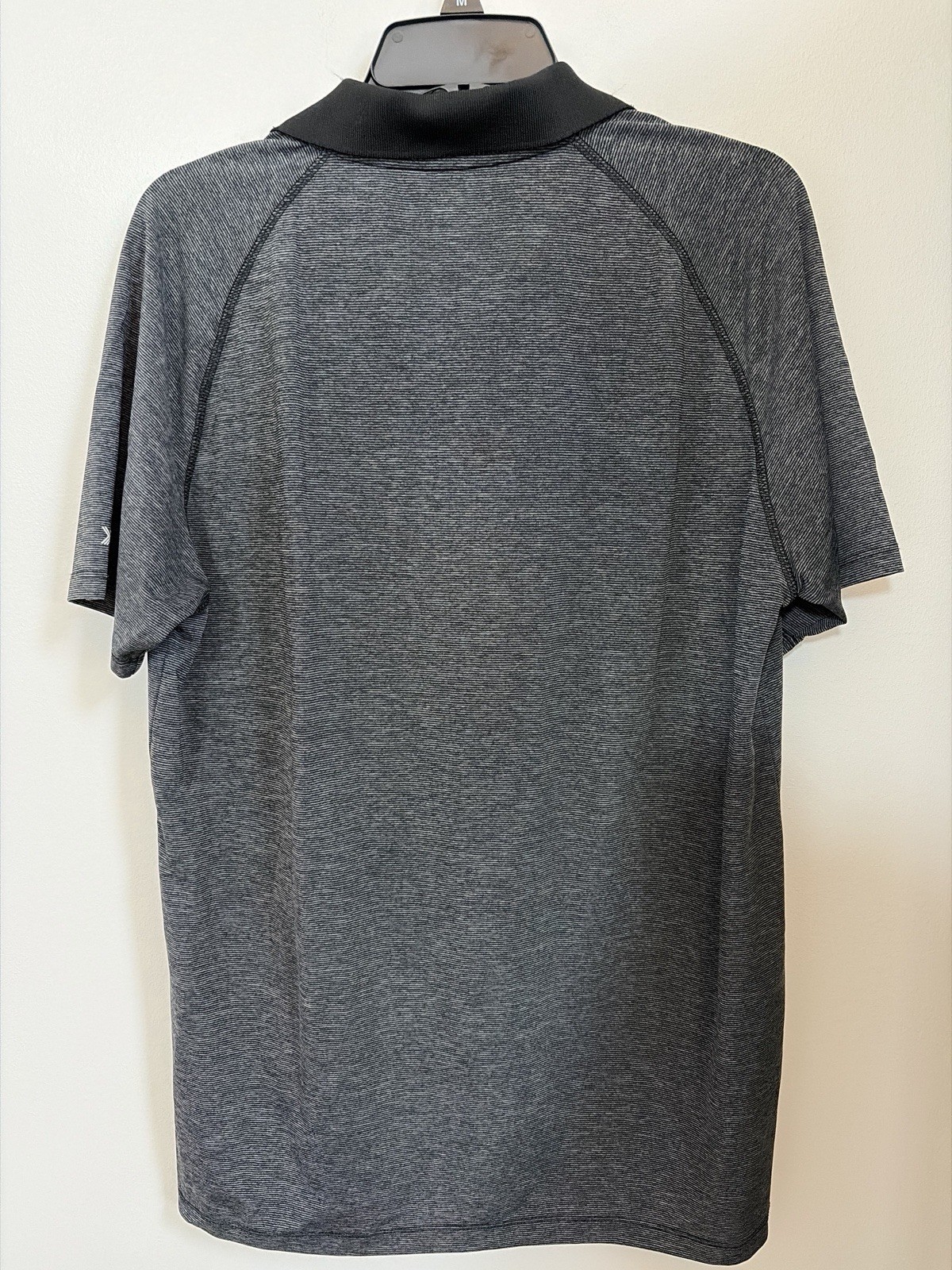 Kenneth Cole Active Men's M Gray Black Polo Shirt Stretch Short Sleeve Logo gallery