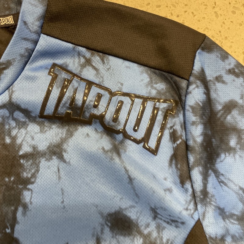 TAPOUT Shirt Men's Medium MMA Wrestling Dri-Fit Blue Camo gallery