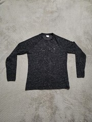 Men’s Gymshark Long Sleeve Top Spellout Army Pattern NWOT Black/Brown Size M