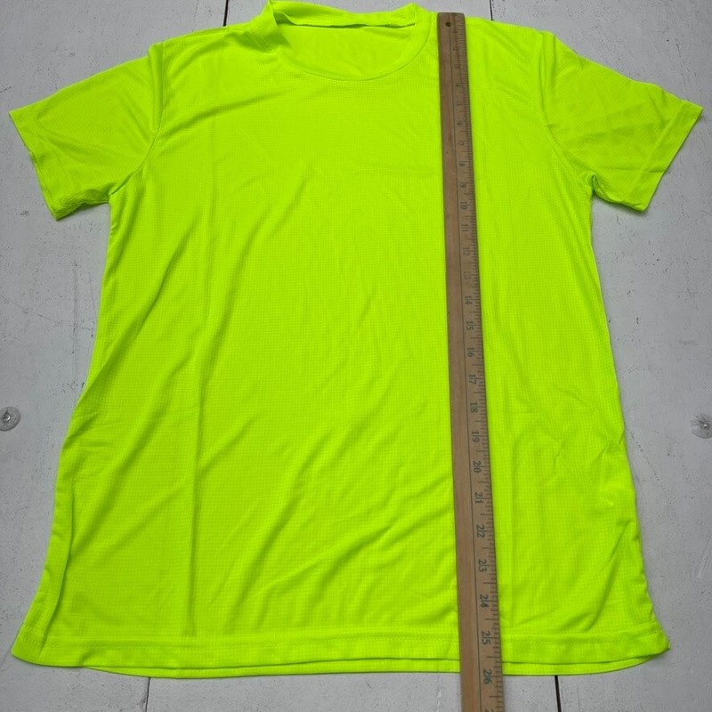 Neon Yellow Athletic Light-Weight Short Sleeve T-Shirt Mens Size Small gallery
