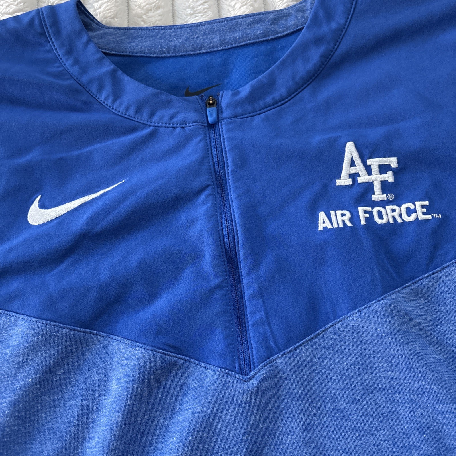 Nike Air Force Falcons Dri-FIT 1/4 Zip Pullover Men’s XL Jacket Blue USAF gallery