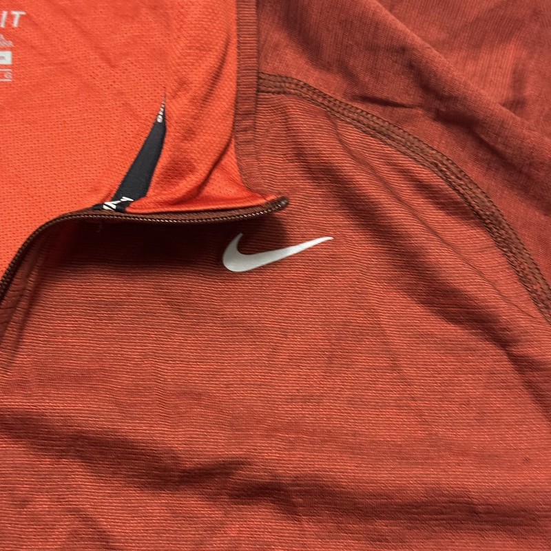 Nike Running DriFit 1/4 Zip Pullover L Red Long-sleeve with Thumb holes Men’s gallery