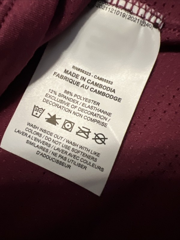 LARGE Nike Men's 1/2 Zip Shirt Pullover Football Shirt Top LS Burgundy gallery