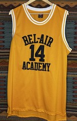 VTG Nike Will Smith Bel Air High Jersey Sz XL Gold GUC