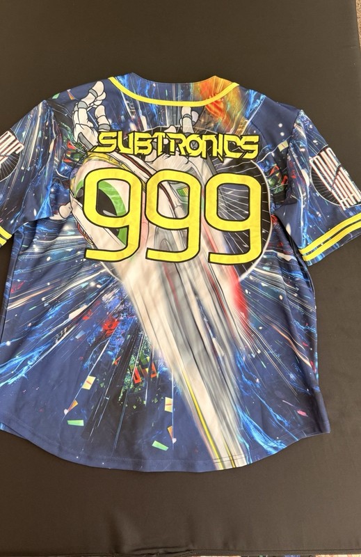 Subtronics Fractals Baseball Jersey 999 EDM Cyclops Army Dubstep Mens Size Large gallery