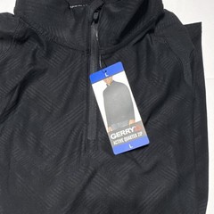 Gerry Active Quarter Zip Men’s Pullover Black L Quick Dry Stretch
