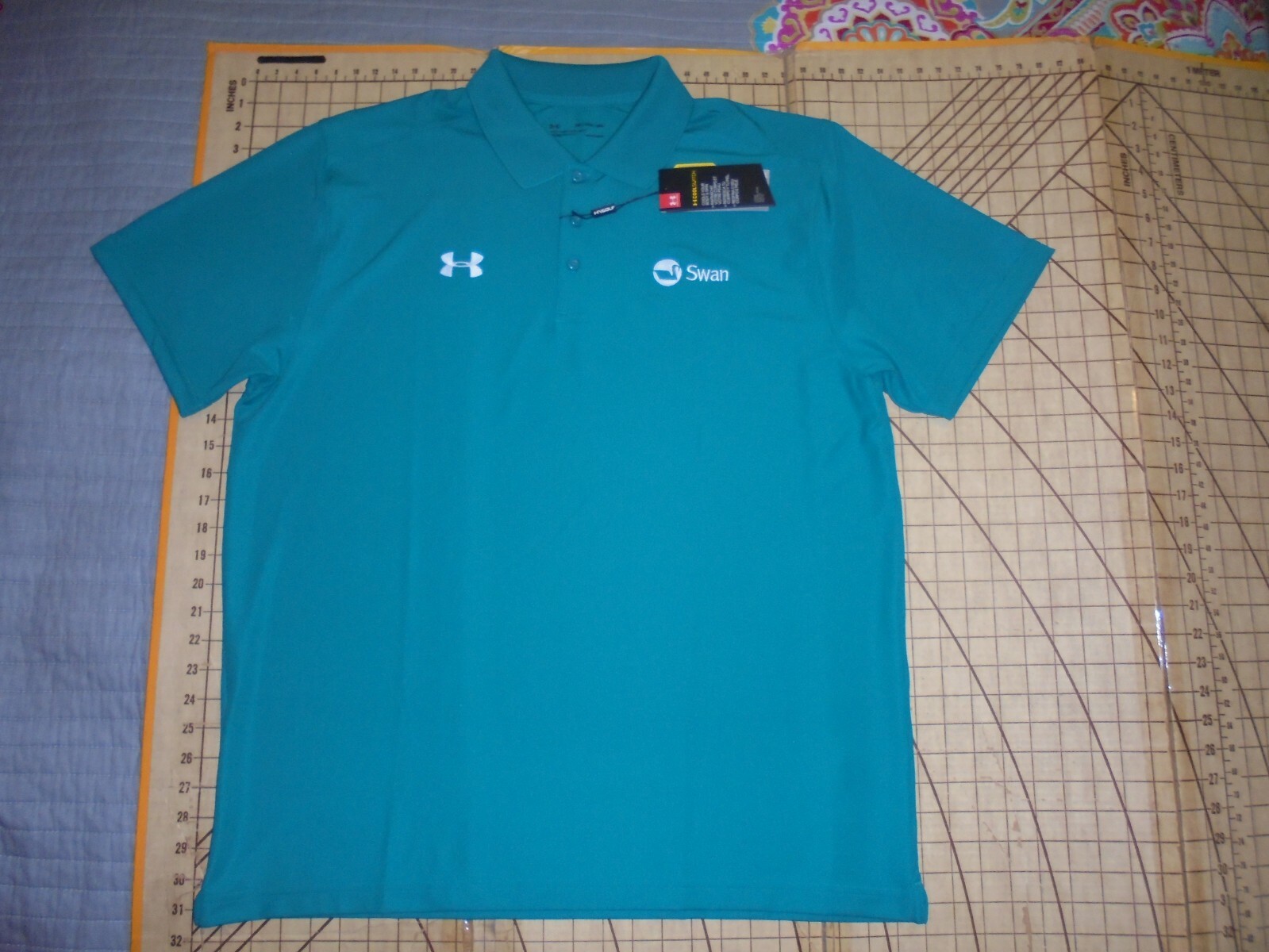 MENS 2XLARGE GREEN UNDER ARMOUR SWAN POLO SHIRT - NWT gallery