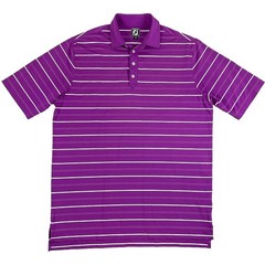 FootJoy Athletic Fit Golf Polo Mens XL Purple Striped Performance Shirt Slim