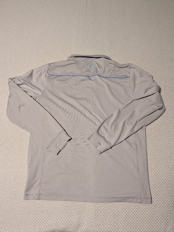 Johnnie-O Large Quarter Zip Pullover Blue Stripe Golf Links Performance Stretch gallery