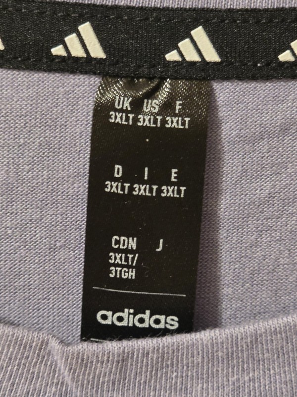 Adidas Men's 3XLT Training Essentials T-Shirt Violet Lavender 3XL TALL NEW NWT gallery