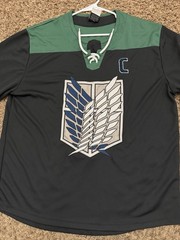 Box Lunch Attack On Titan Captain Levi #89 Hockey Jersey Mens Size Large