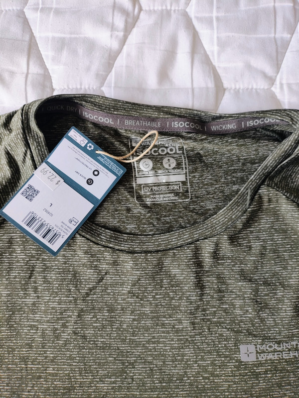 Lot of 2 Mountain Warehouse ISOCool Agra Men's Tees-M & L Quick Dry UV T-shirts gallery