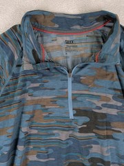 SAXX Viewfinder 1/2 Zip Men’s XL Merino Wool Base Layer ‘Blue Up In Smoke’ Camo