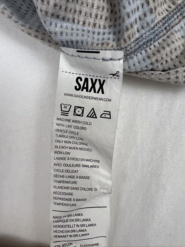 SAXX Quest Bear Print Long Sleeve Crew Shirt Quick Dry Size Medium gallery