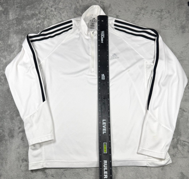 Adidas ClimaCool 1/4 Zip Pullover White Black Men Size L Style P45921 gallery