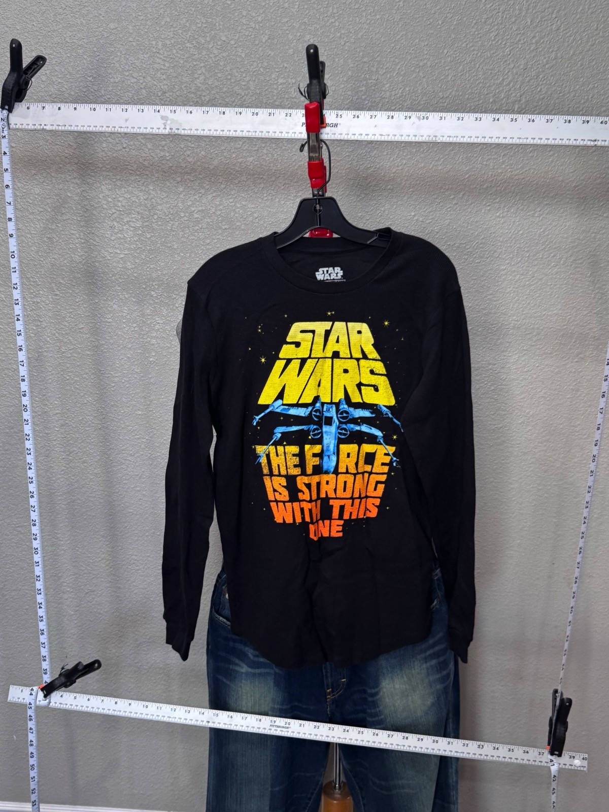 Star Wars The Force Is Striong With This One LONG SLEEVE SHIRT SmalL S gallery