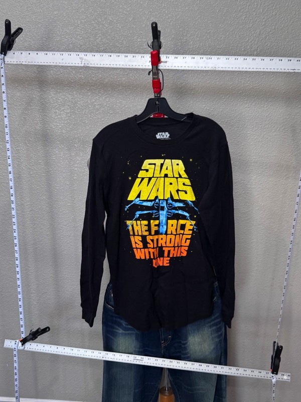 Star Wars The Force Is Striong With This One LONG SLEEVE SHIRT SmalL S gallery