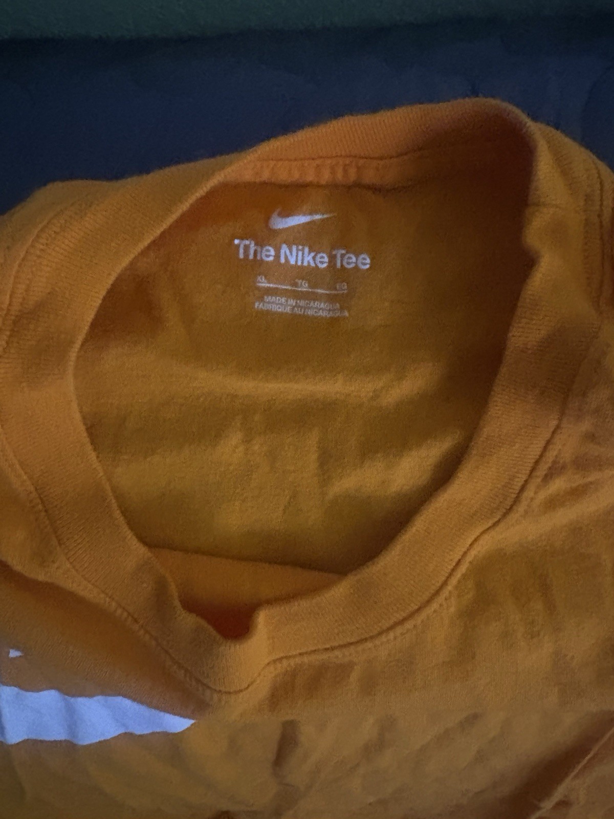 Nike The Nike Tee Shirt Men's Orange Logo Short Sleeve Crew Neck Size XL gallery