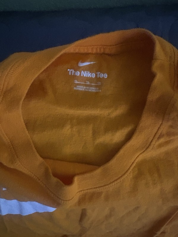 Nike The Nike Tee Shirt Men's Orange Logo Short Sleeve Crew Neck Size XL gallery