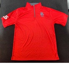 Badger Sport Red SC 25 Short Sleeve Quarter Zip Pullover Men’s Athletic Shirt