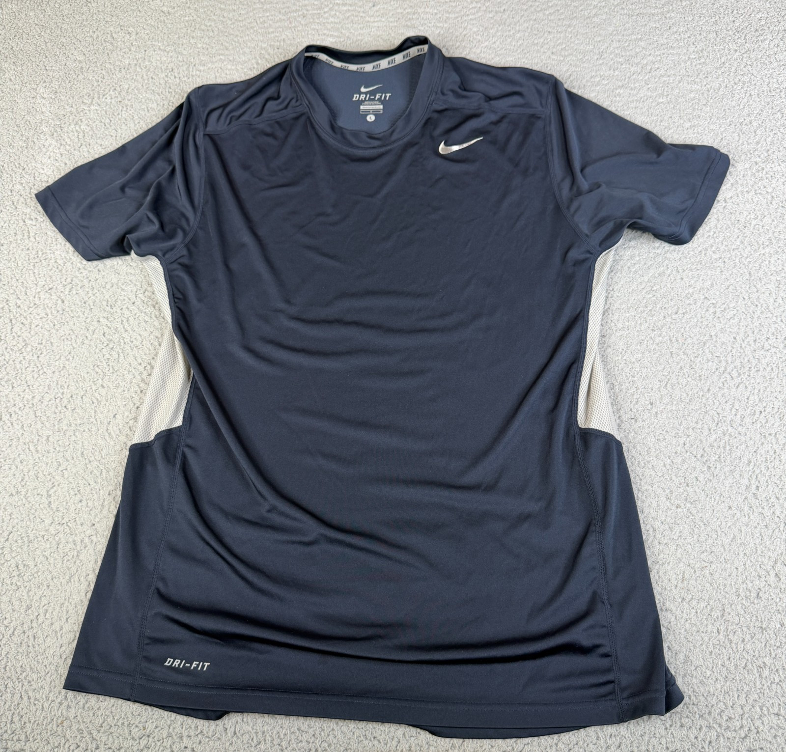 Nike Dri Fit Training Shirt Men L Blue Performance Workout Gym 408328-400 gallery