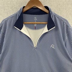 Rhoback Q Zip Pullover Large Texas Blue 1/4 Zip Golf Performance Stretch Adult