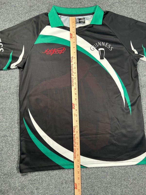 Guinness Black and Green Polo Shirt with Logo gallery