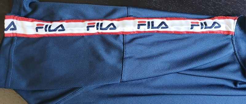 Men's Size 1XL Big and Tall Fila S/S Navy Athletic Shirt #500C gallery
