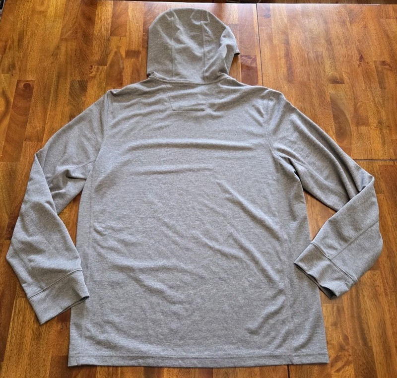 Prana Men’s Lightweight Hooded Slim Fit Pullover Heather Gray Size Large gallery