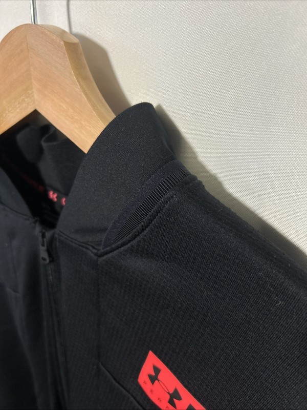 UNDER ARMOUR Coldgear 1/2 Zip GAMETIME Black Fleece SHIRT Mens Size M $75 NEW gallery