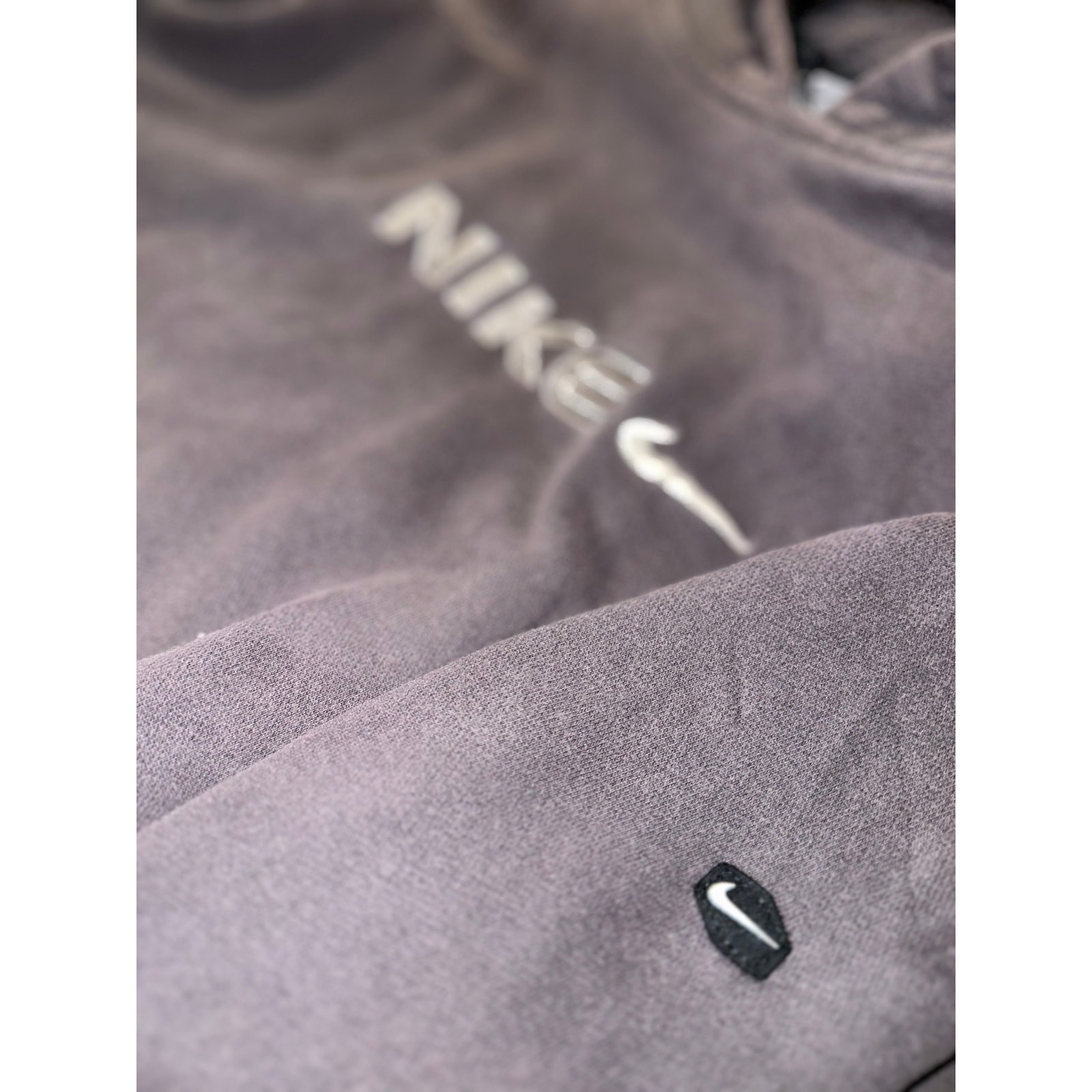 🖤 VINTAGE NIKE EMBROIDERED HOODIE – FADED BLACK SIZE XL gallery