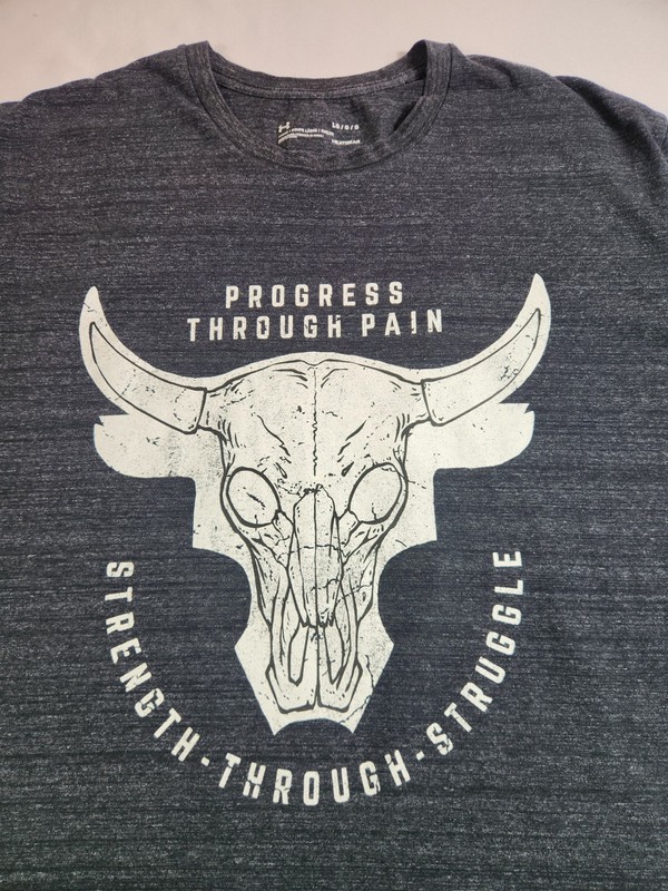 Under Armour Project Rock T-Shirt Men's Size Large Gray Short Sleeve Loose Adult gallery