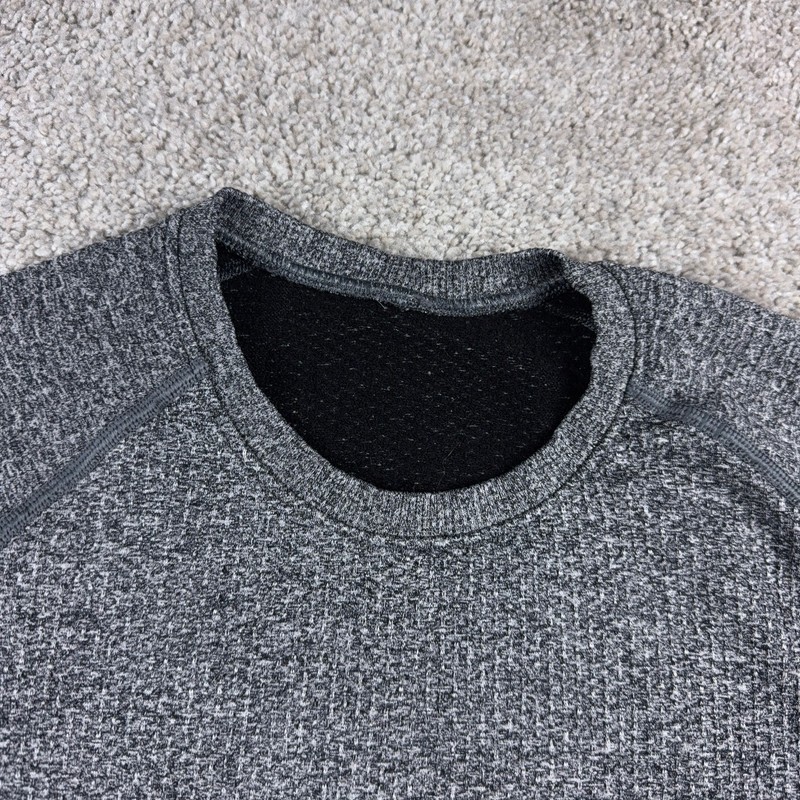 Lululemon Shirt Mens Large Gray Merino Wool Engineered Warmth Pullover Stretch gallery