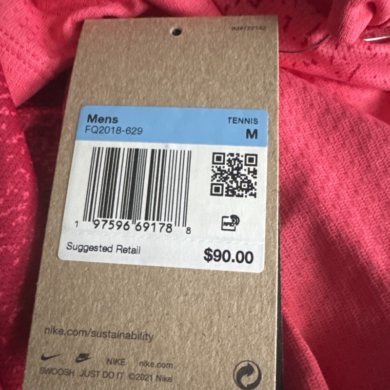 Nike Court Slam Dri-Fit Tennis Shirt FQ2018-629 Aster Pink ( Men’s Medium ) gallery