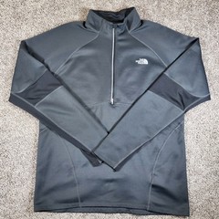 The North Face Mens L Gray FlashDry Pullover Long Sleeve Running Top