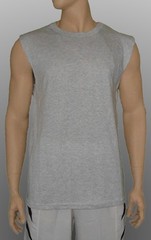 Shooter Shirt Lt Weight Cotton Poly Ash Gray Sleeveless by High Five – Men’s XL