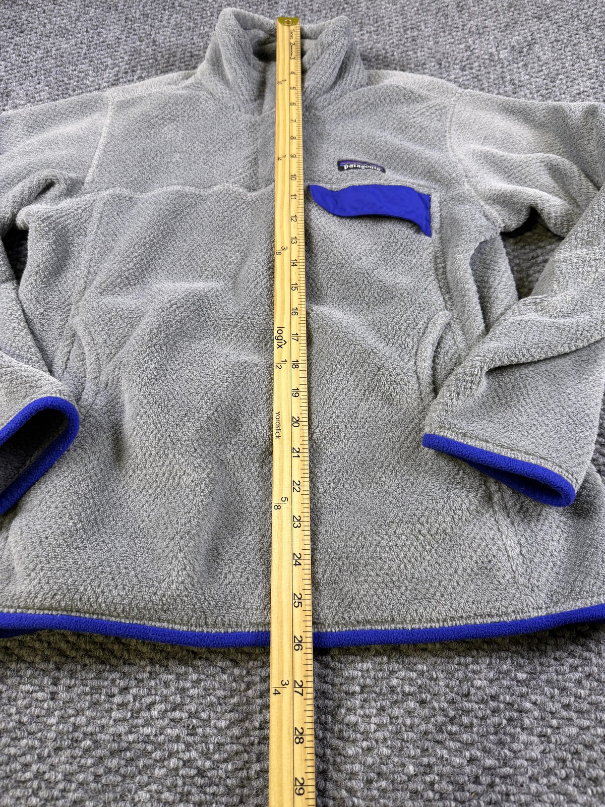 Patagonia Snap-T Pullover Mens Medium Gray Fleece Long Sleeve Hiking Outdoor gallery