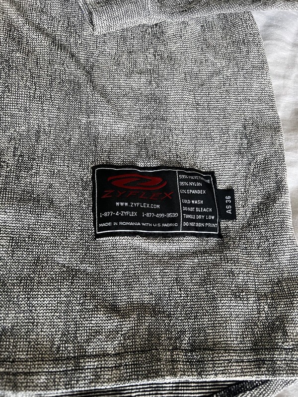 Zyflex Athletic Under Shirt Grey All Weather Hiking Biking Outdoors Adult Small gallery